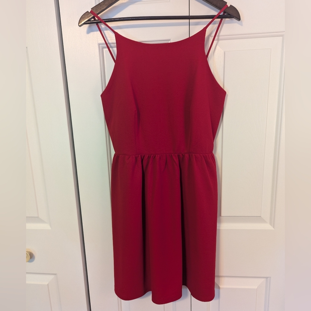 Red semiformal dress